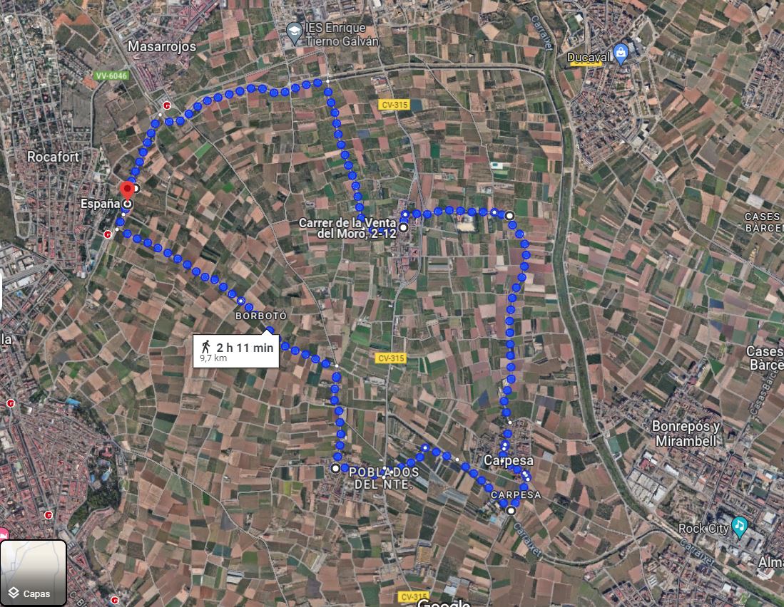 Recorrido 10K Horta Nord